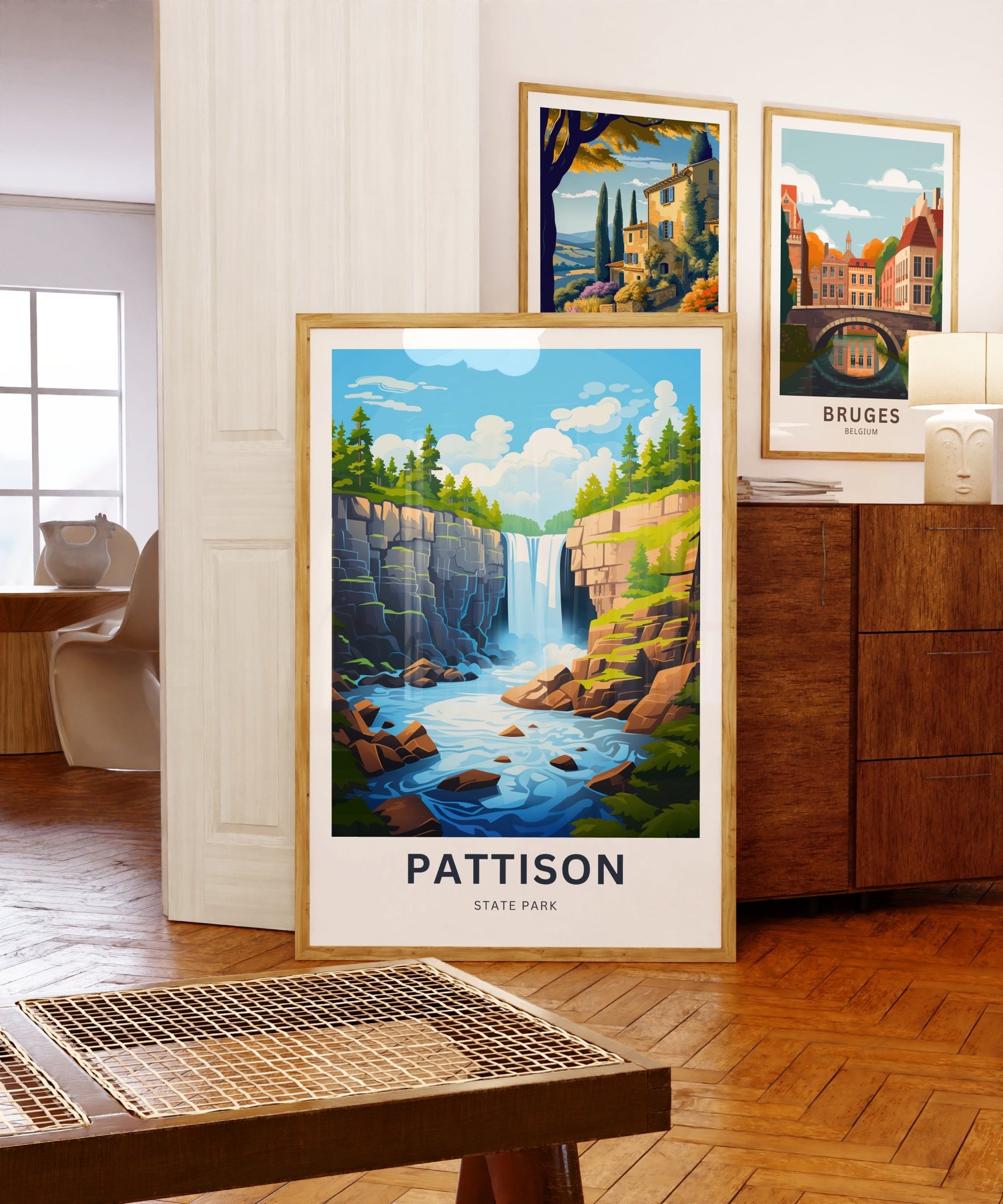 Pattison State Park Travel Print - Pattison State Park poster, Wisconsin Wall Art, Framed present, Gift United States Present - TravelTreasureCo