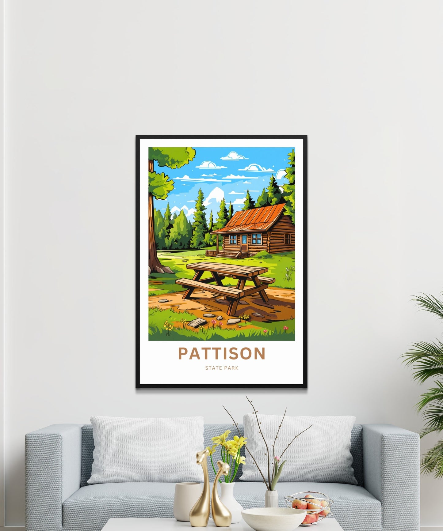 Pattison State Park Travel Print - Pattison State Park poster, Wisconsin Wall Art, Framed present, Gift United States Present - TravelTreasureCo