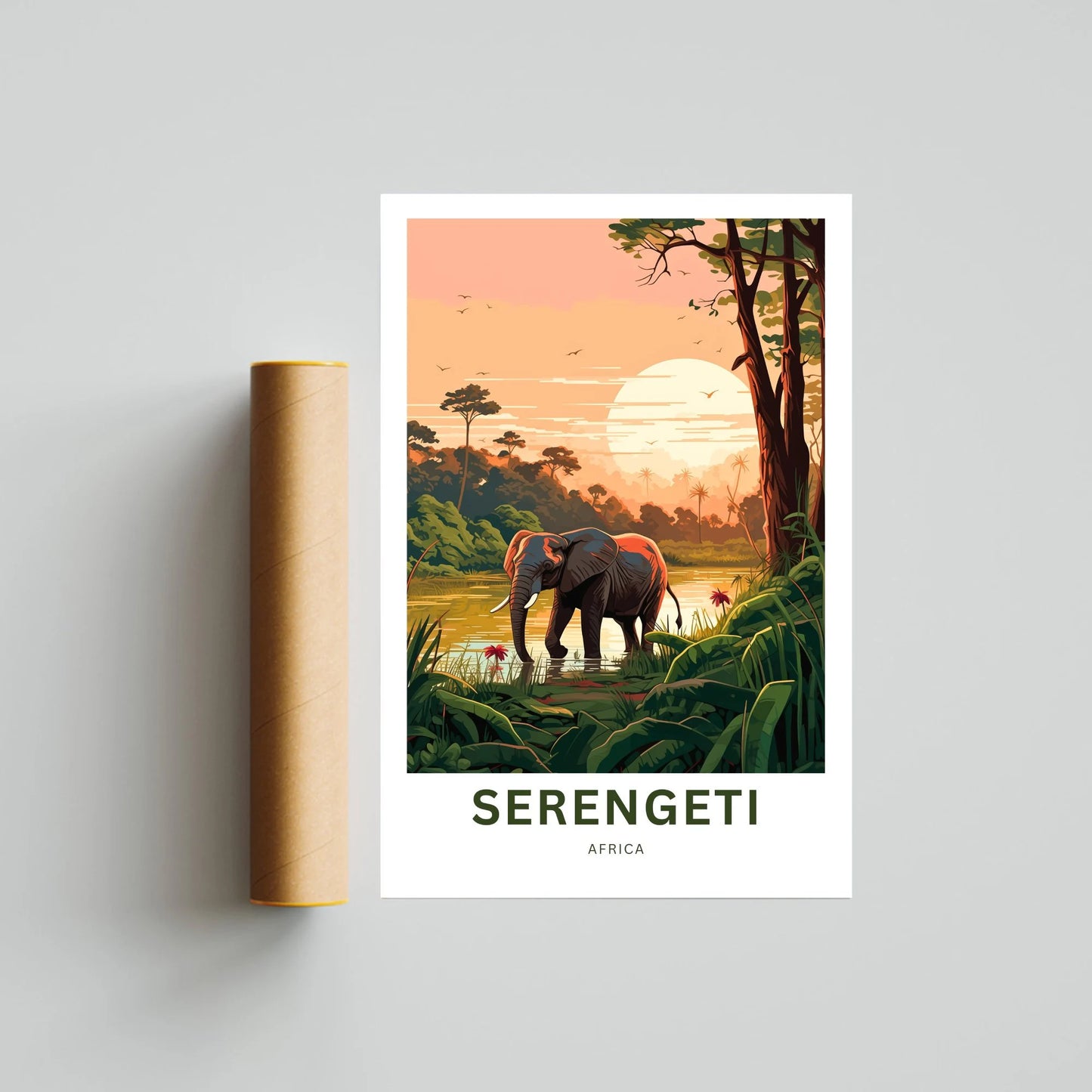 Serengeti Travel Poster