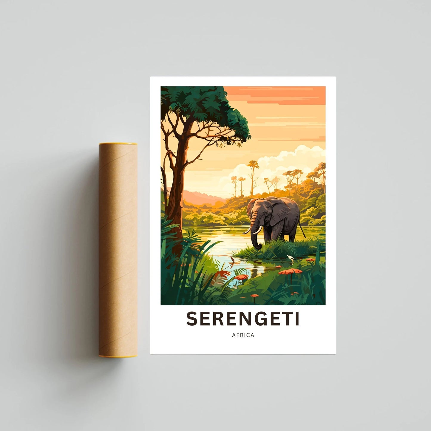 Serengeti Travel Poster