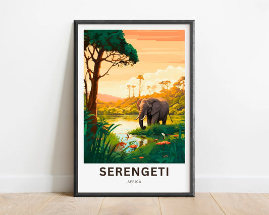 Serengeti Travel Poster