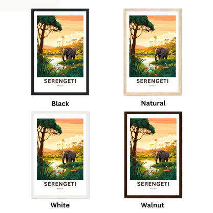 Serengeti Travel Poster