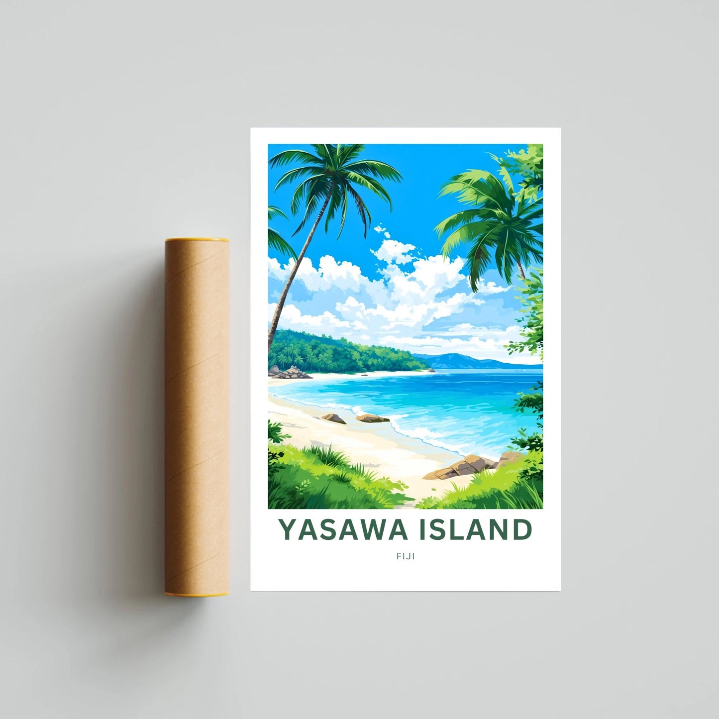 Yasawa Island Travel Poster