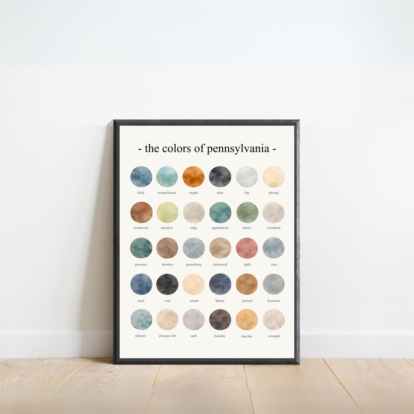 The Colors of Pennsylvania - Watercolor Print