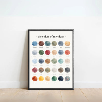 The Colors of Michigan - Watercolor Print