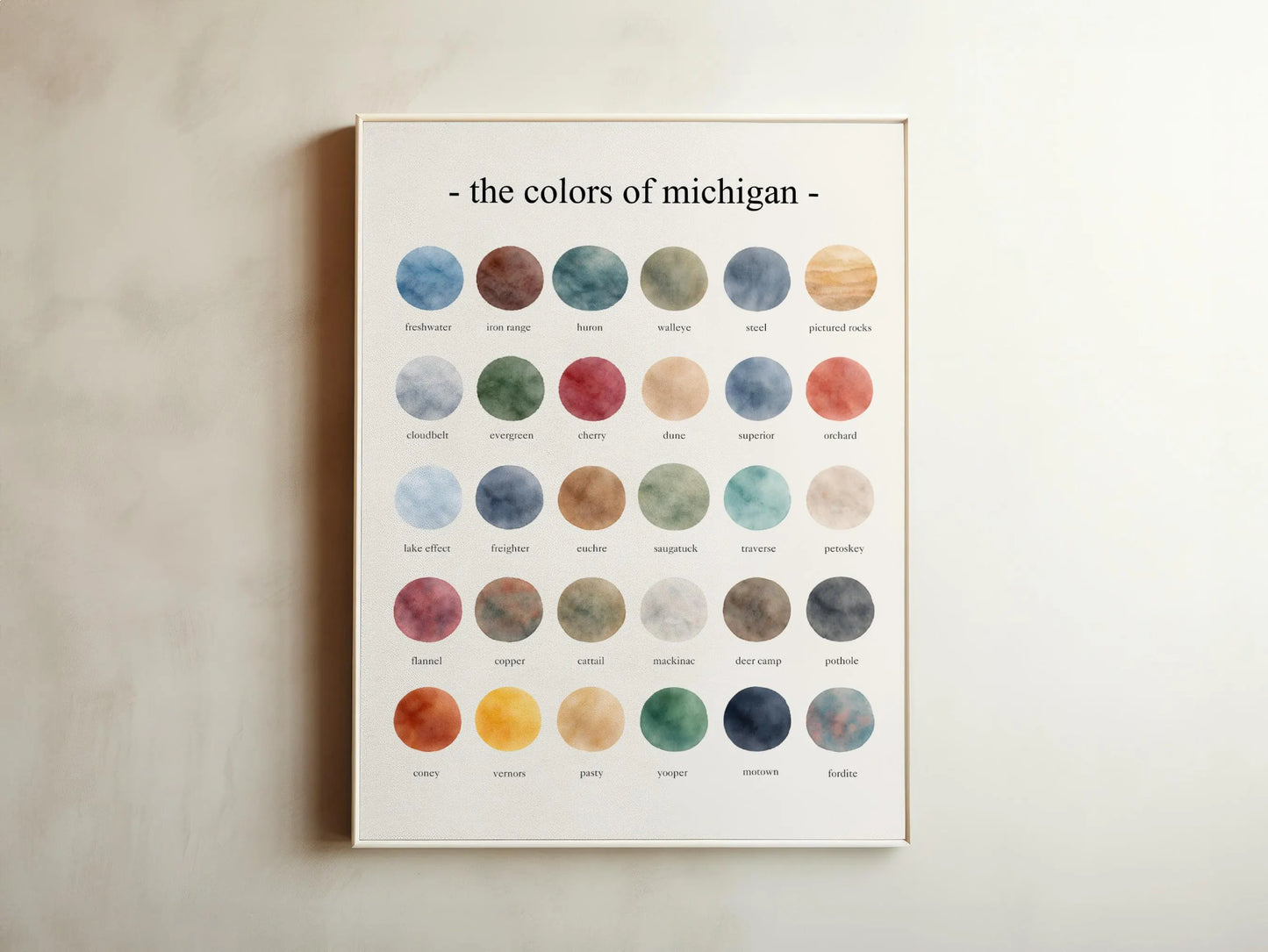 The Colors of Michigan - Watercolor Print