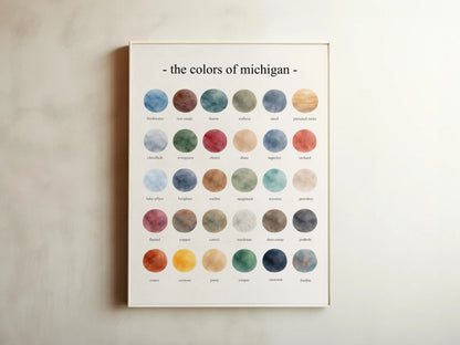 The Colors of Michigan - Watercolor Print