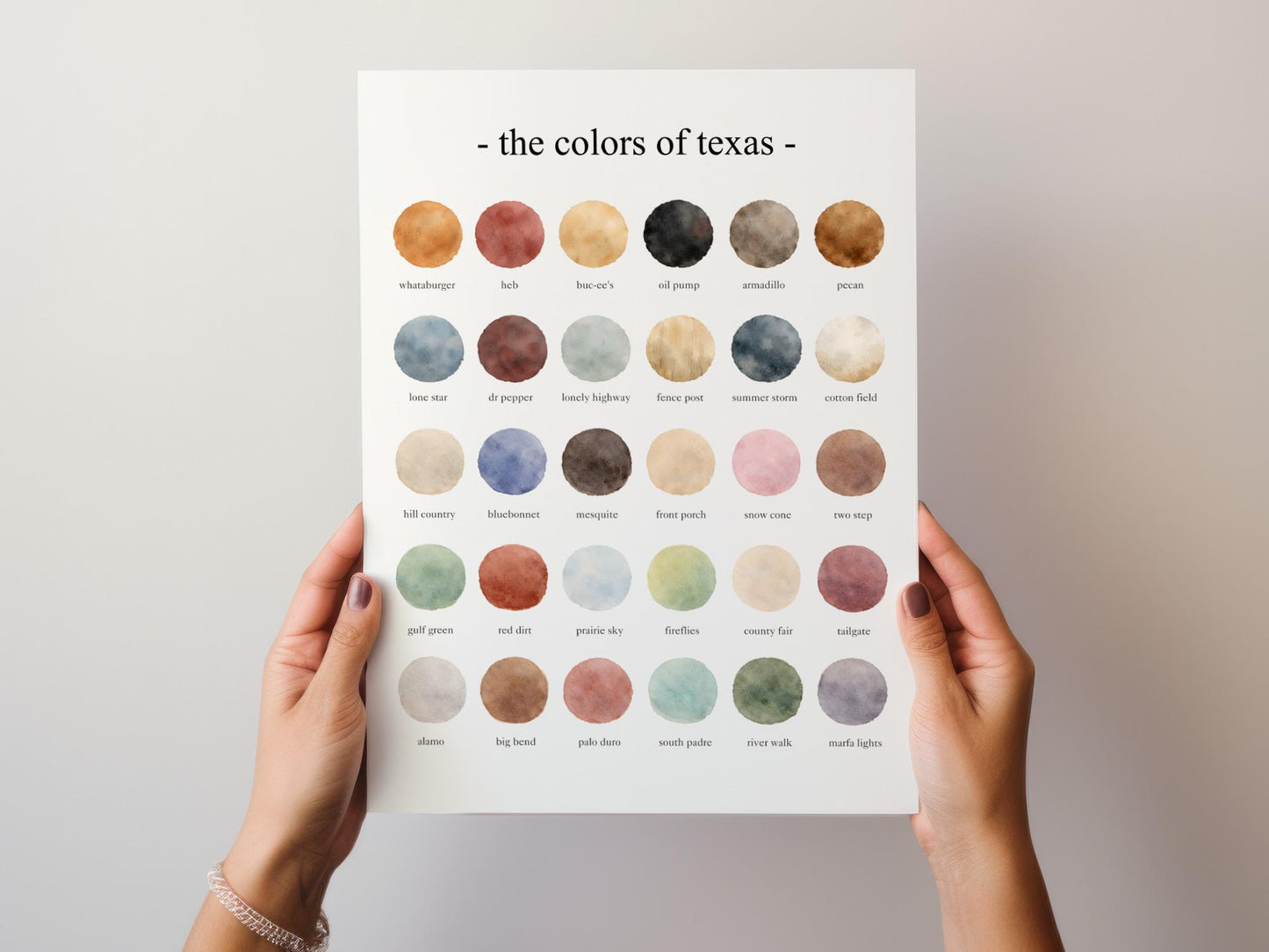 The Colors of Texas - Watercolor Print