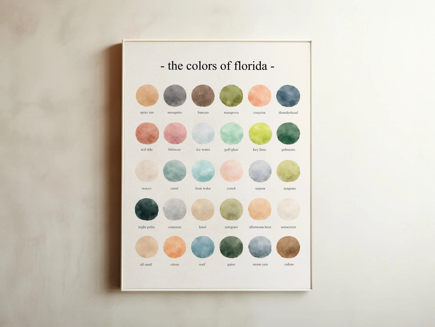 The Colors of Florida - Watercolor Print