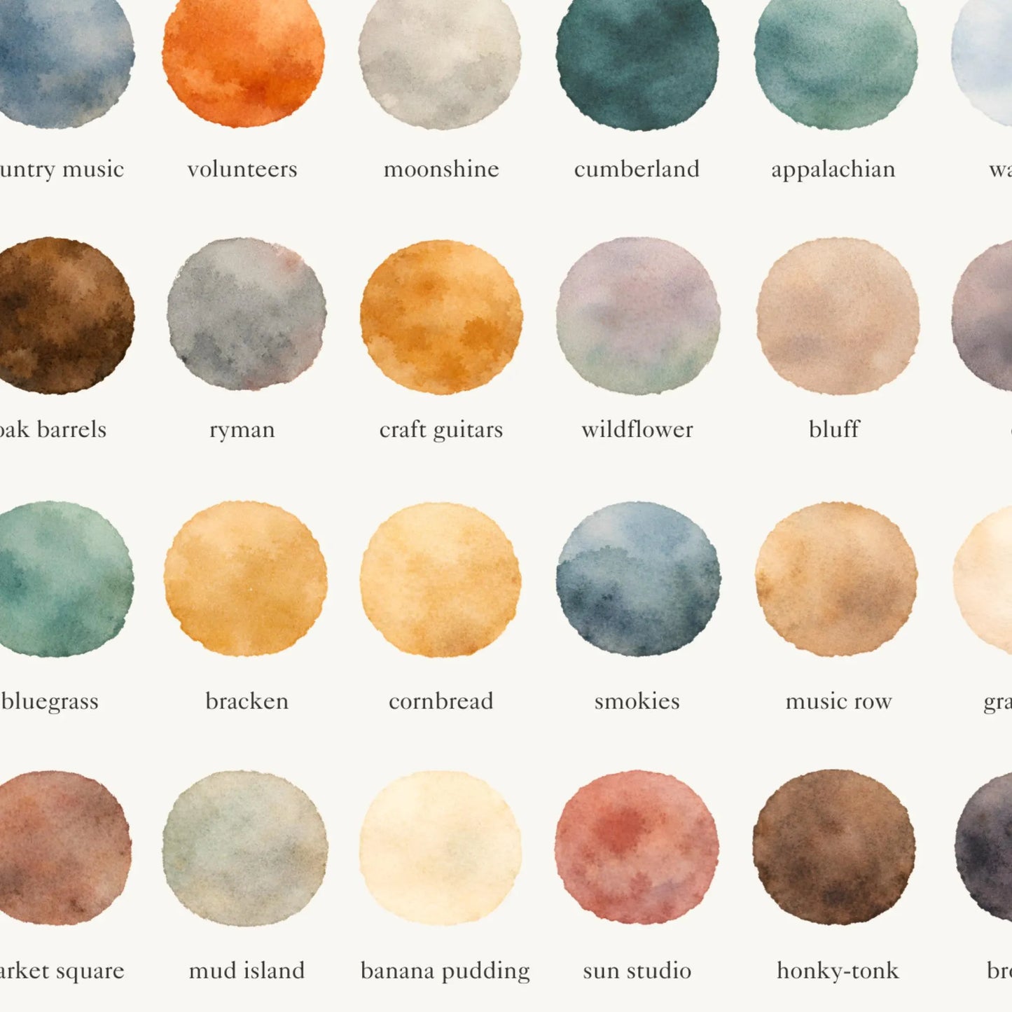 The Colors of Tennessee - Watercolor Print