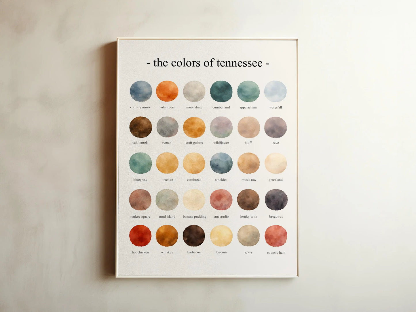 The Colors of Tennessee - Watercolor Print