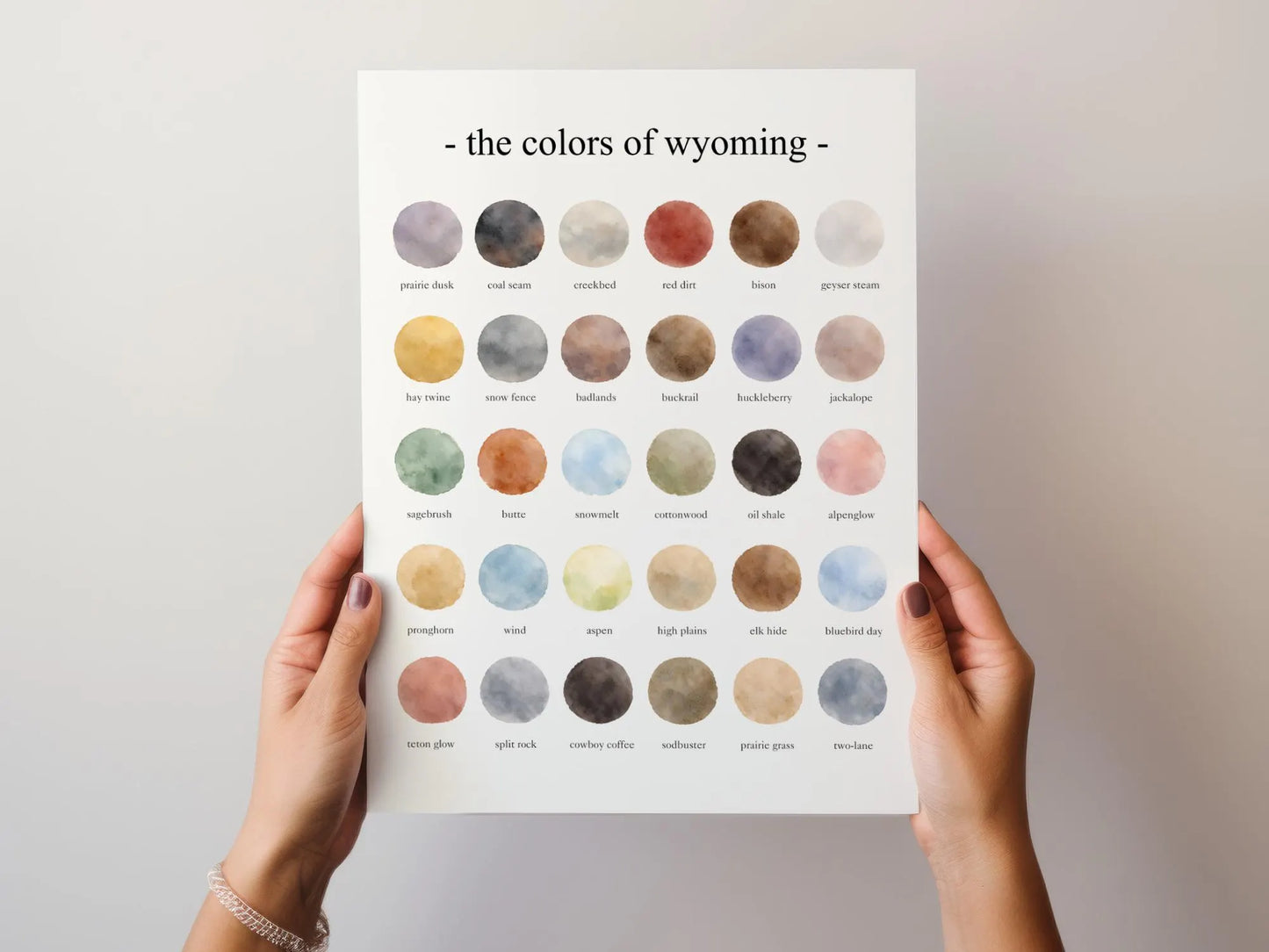 The Colors of Wyoming - Watercolor Print