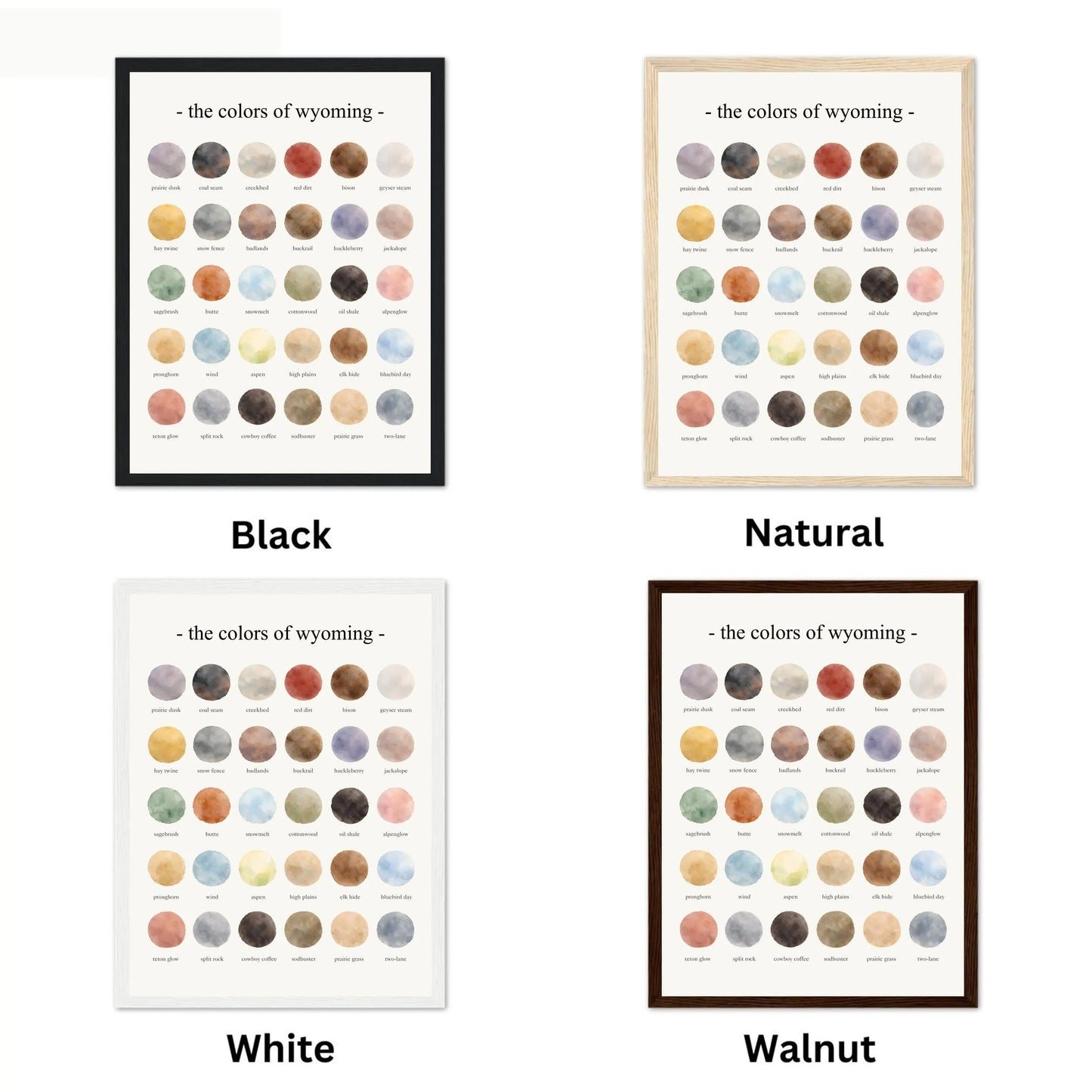 The Colors of Wyoming - Watercolor Print
