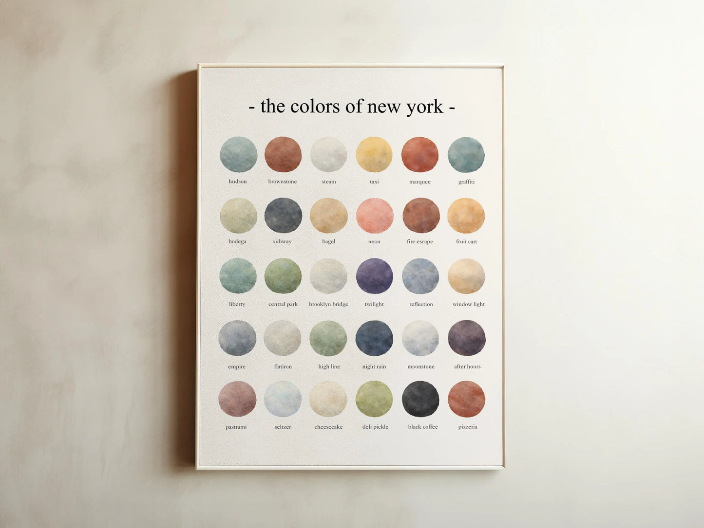 The Colors of New York - Watercolor Print