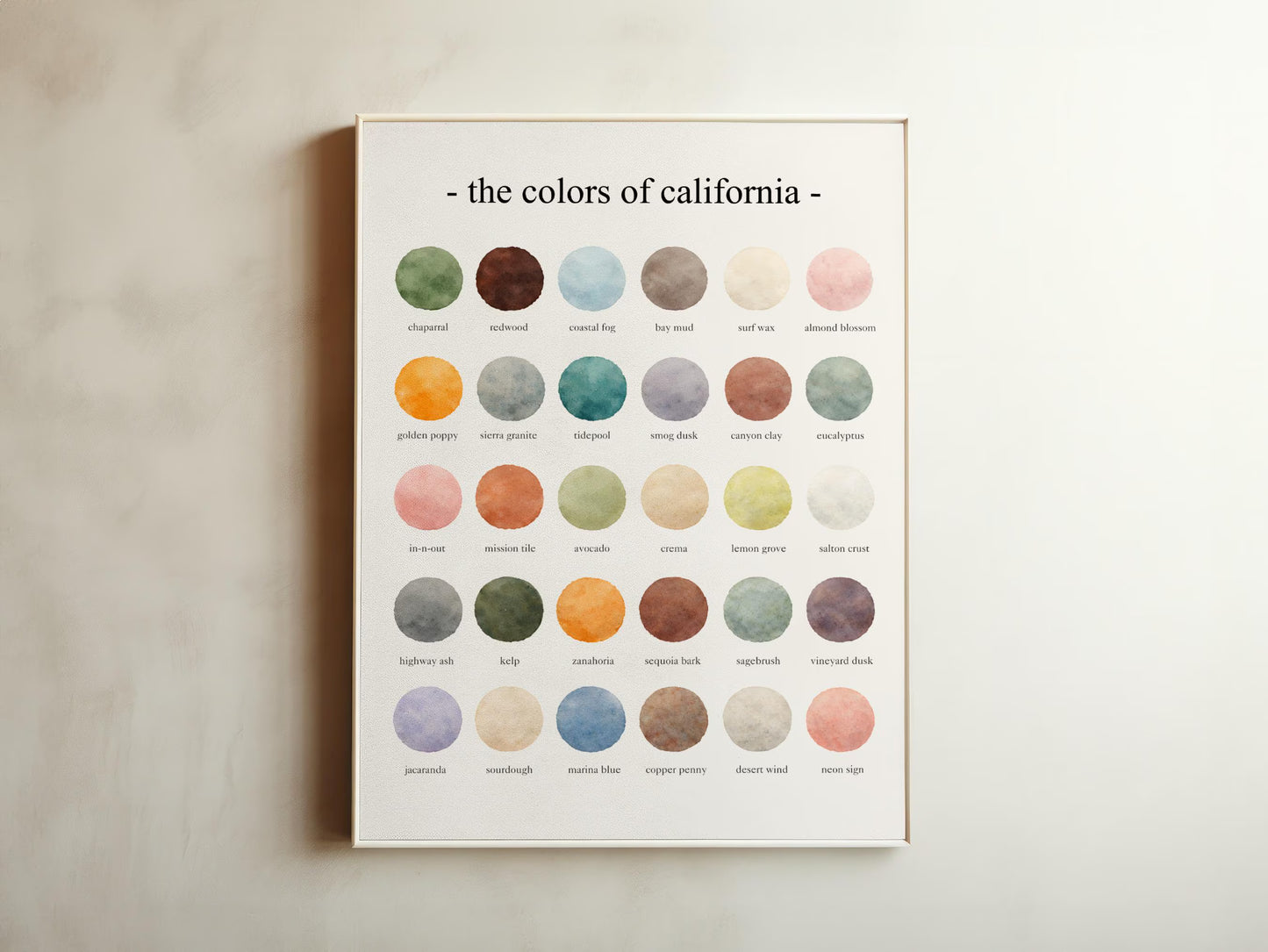The Colors of California - Watercolor Print