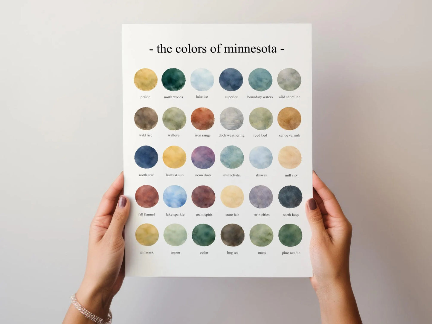The Colors of Minnesota - Watercolor Print