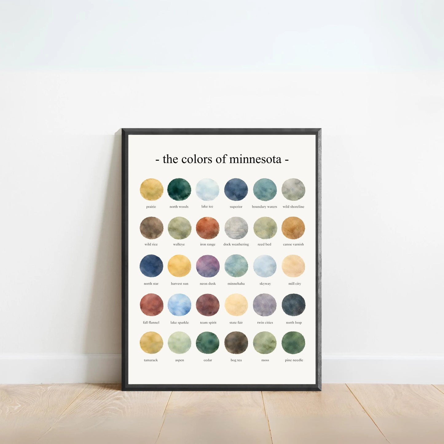 The Colors of Minnesota - Watercolor Print