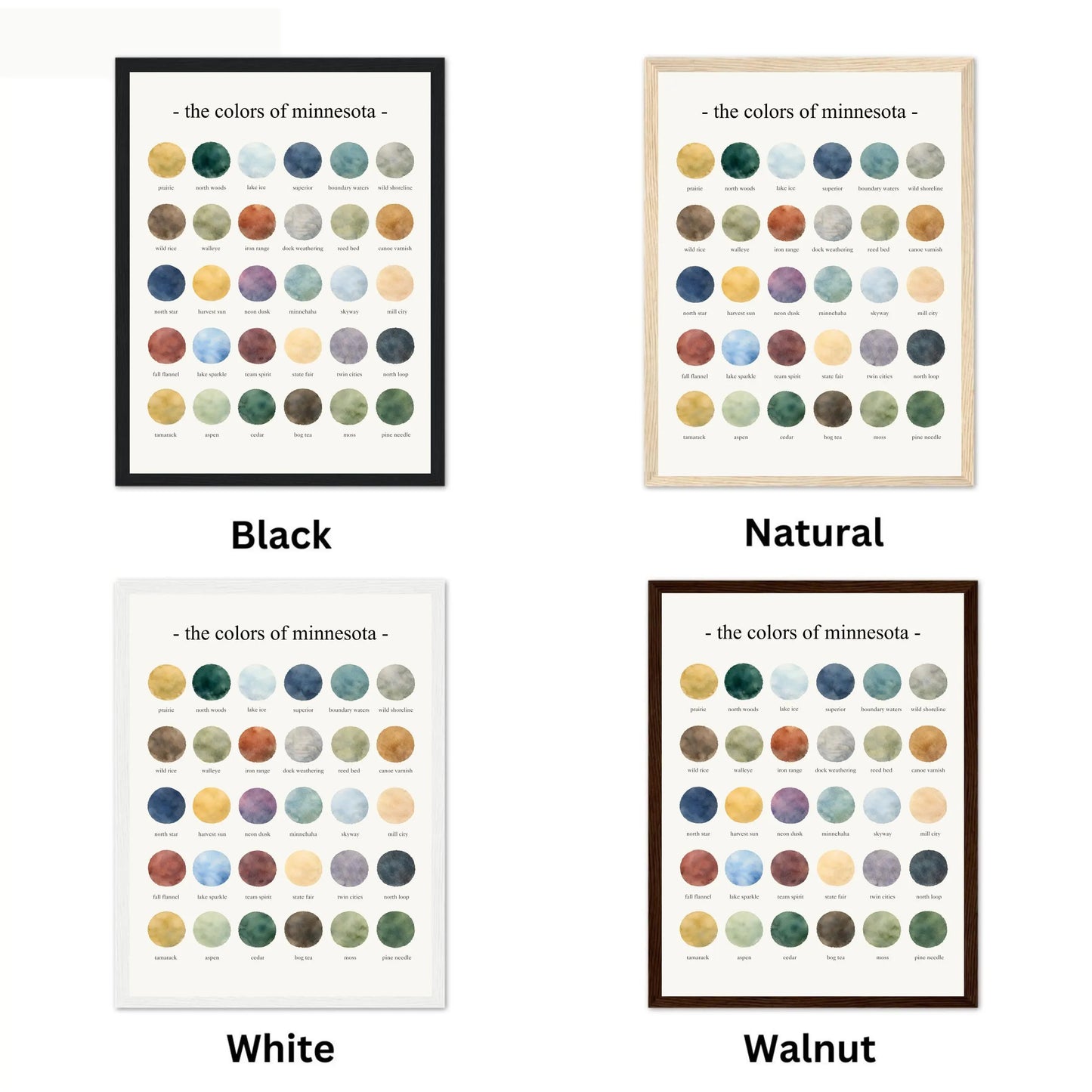 The Colors of Minnesota - Watercolor Print