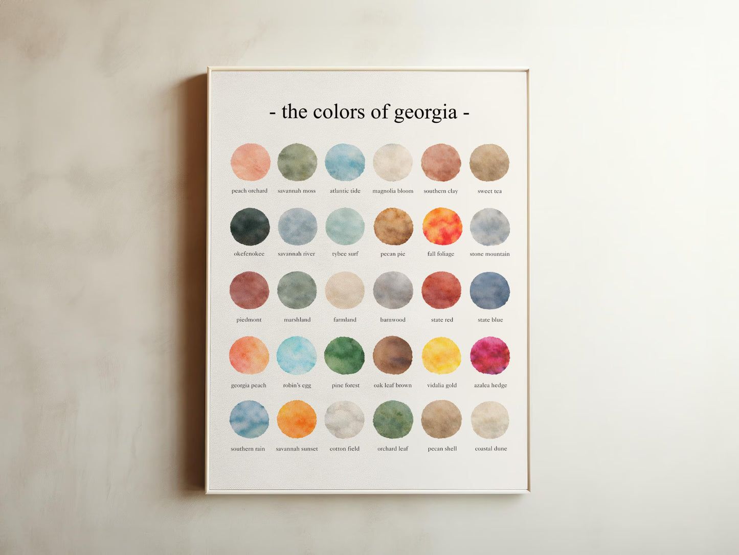 The Colors of Georgia - Watercolor Print