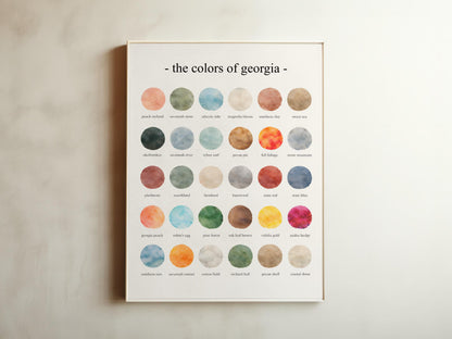 The Colors of Georgia - Watercolor Print