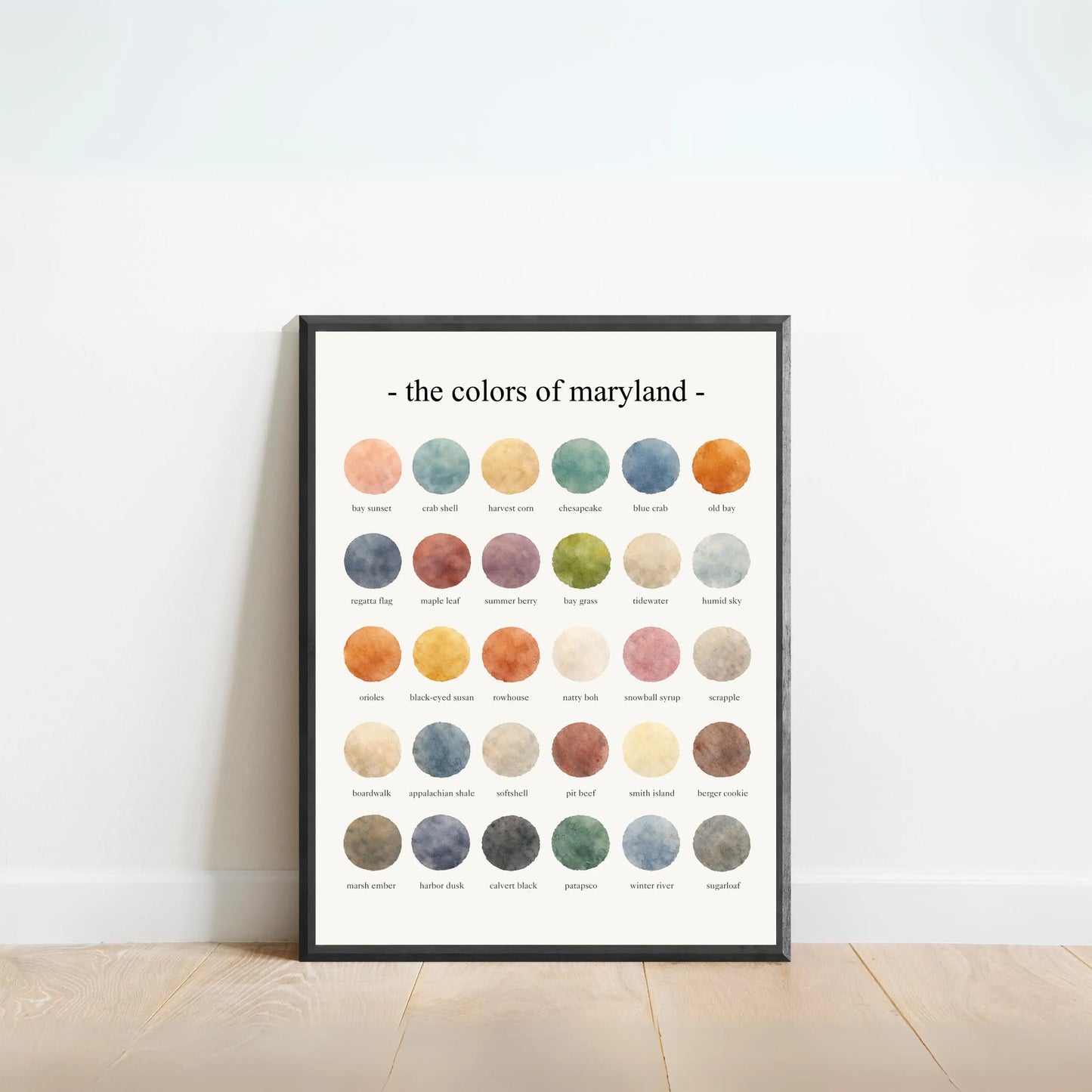 The Colors of Maryland - Watercolor Print