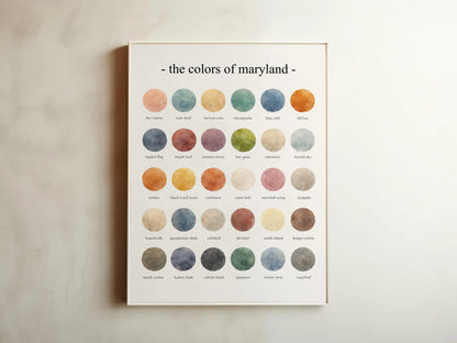 The Colors of Maryland - Watercolor Print