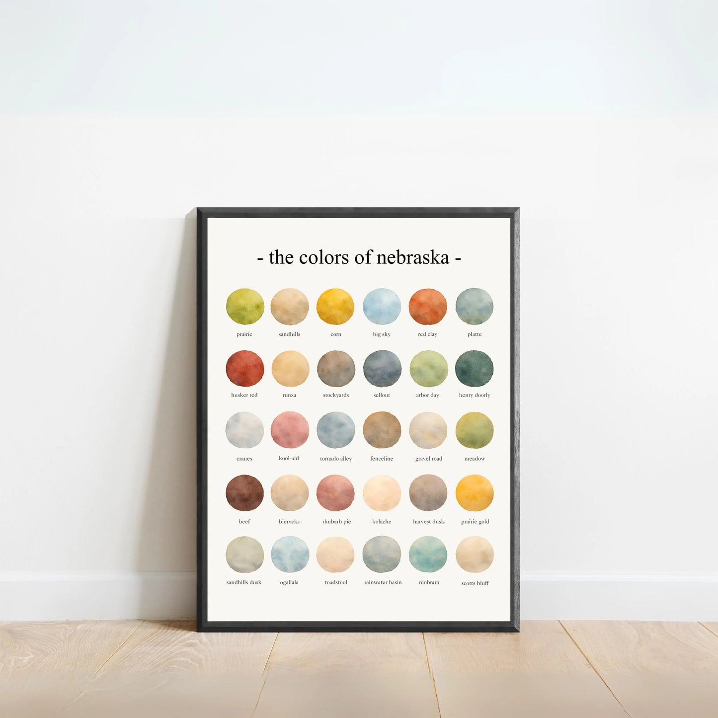The Colors of Nebraska - Watercolor Print