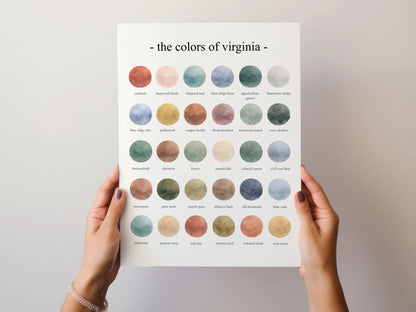 The Colors of Virginia - Watercolor Print