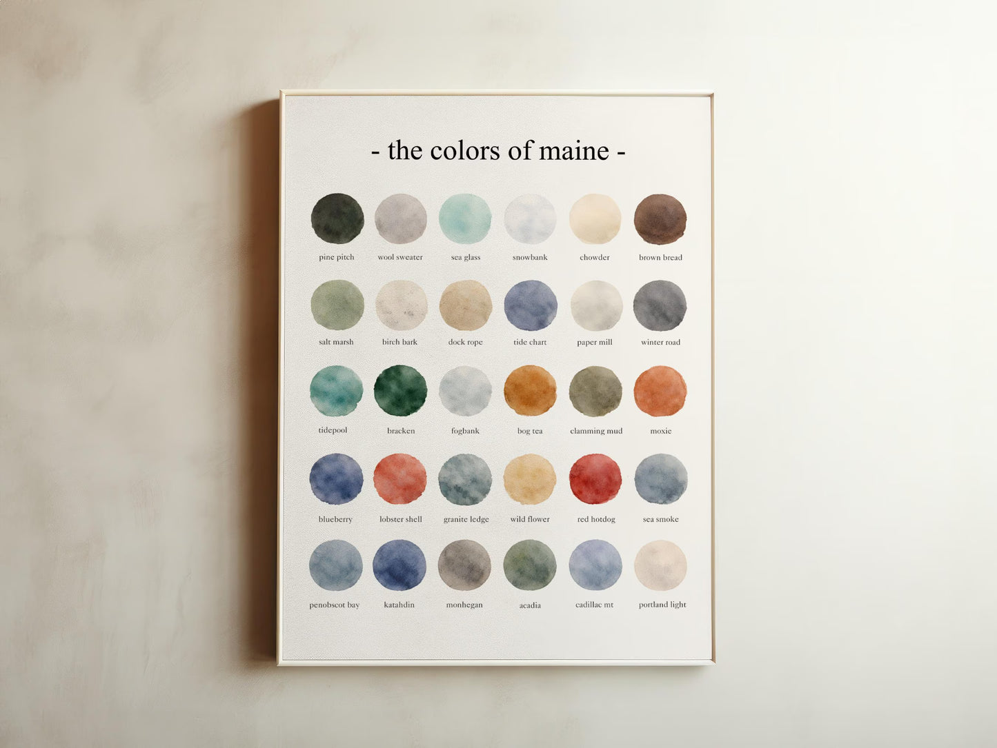The Colors of Maine - Watercolor Print