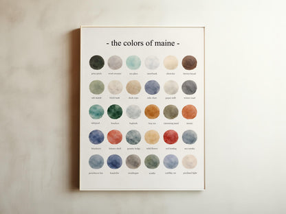 The Colors of Maine - Watercolor Print