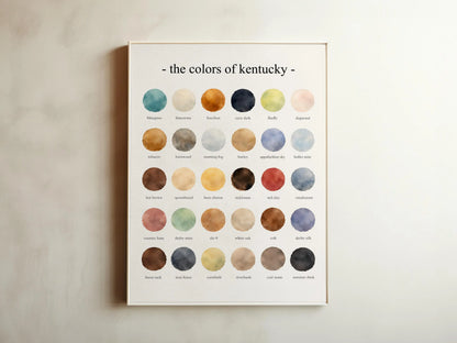 The Colors of Kentucky - Watercolor Print