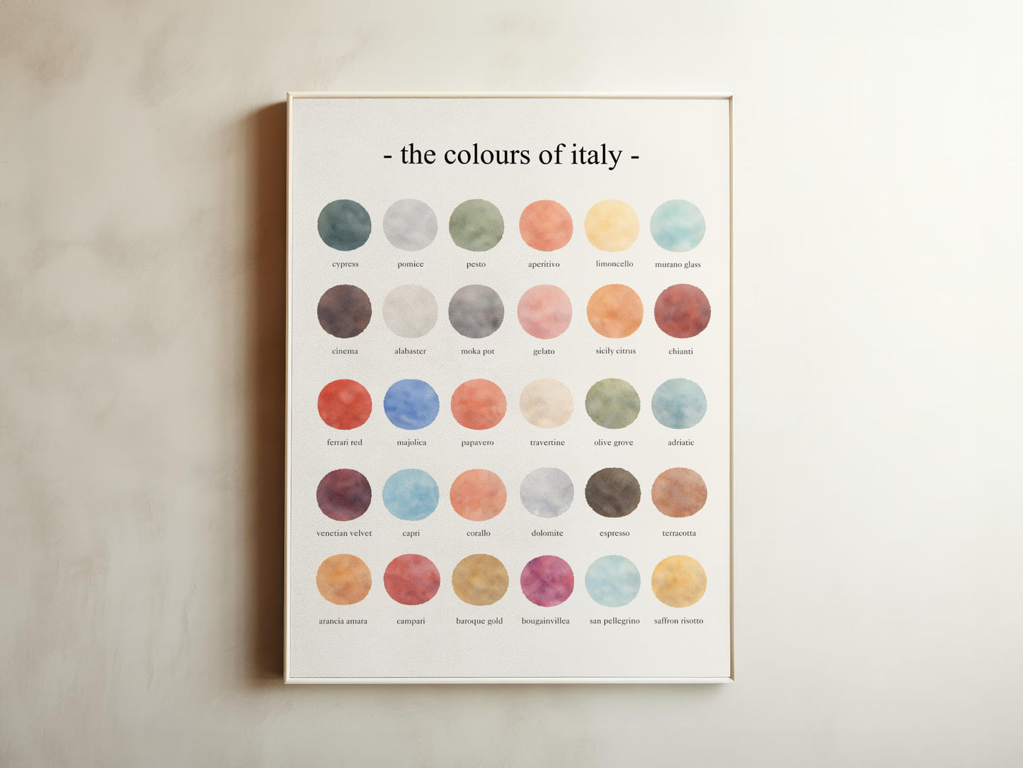 The Colours of Italy - Watercolor Print