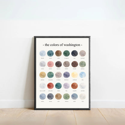 The Colors of Washington - Watercolor Print
