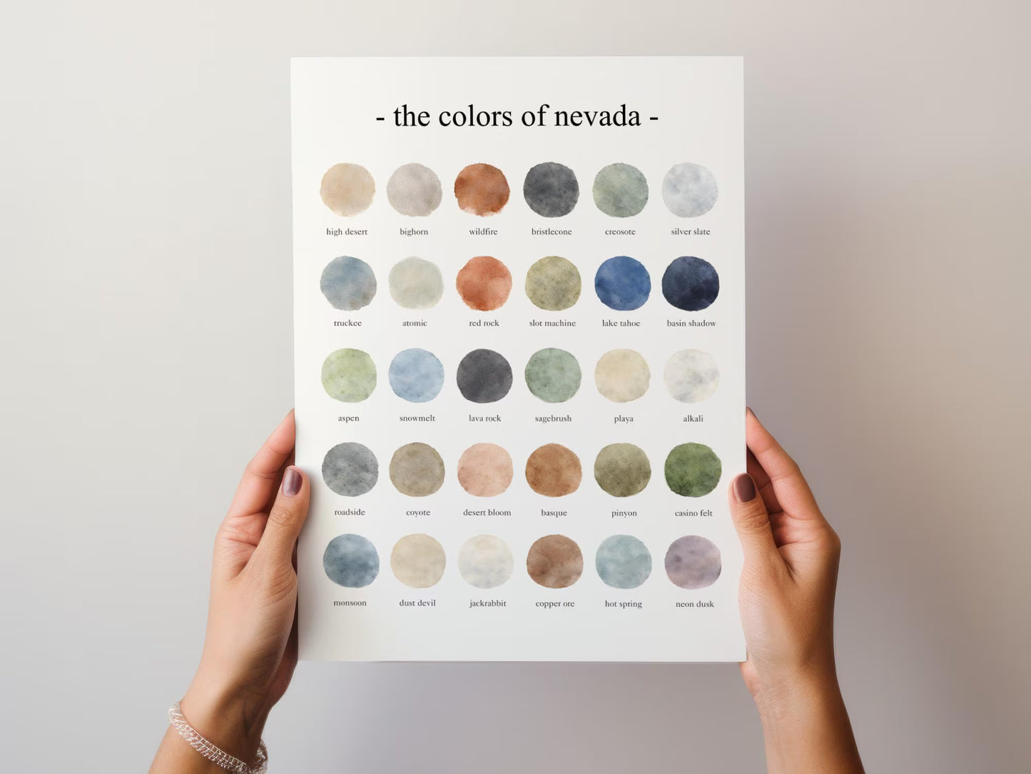 The Colors of Nevada - Watercolor Print