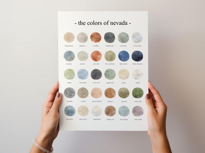 The Colors of Nevada - Watercolor Print