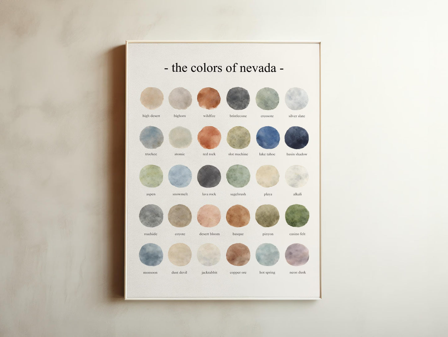 The Colors of Nevada - Watercolor Print