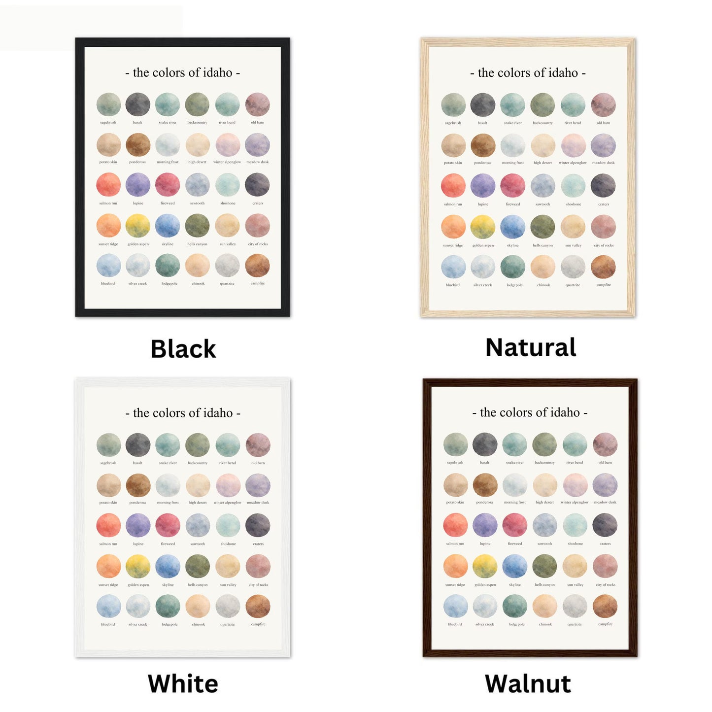 The Colors of Idaho - Watercolor Print