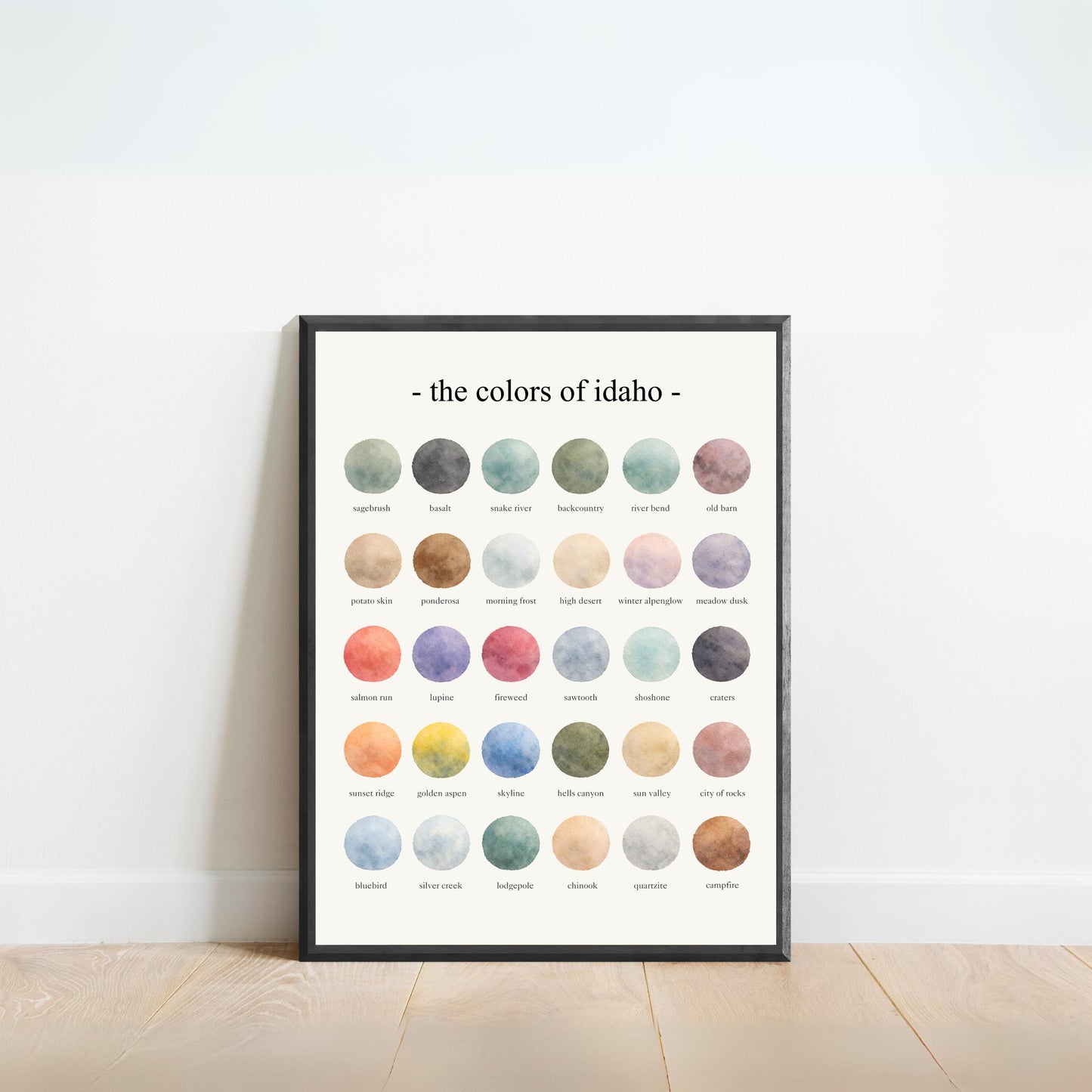 The Colors of Idaho - Watercolor Print
