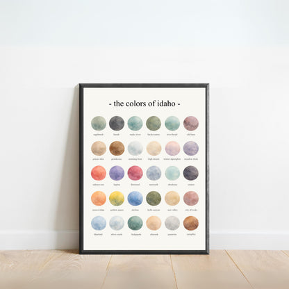 The Colors of Idaho - Watercolor Print