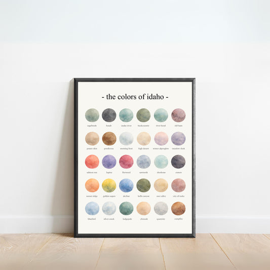 The Colors of Idaho - Watercolor Print
