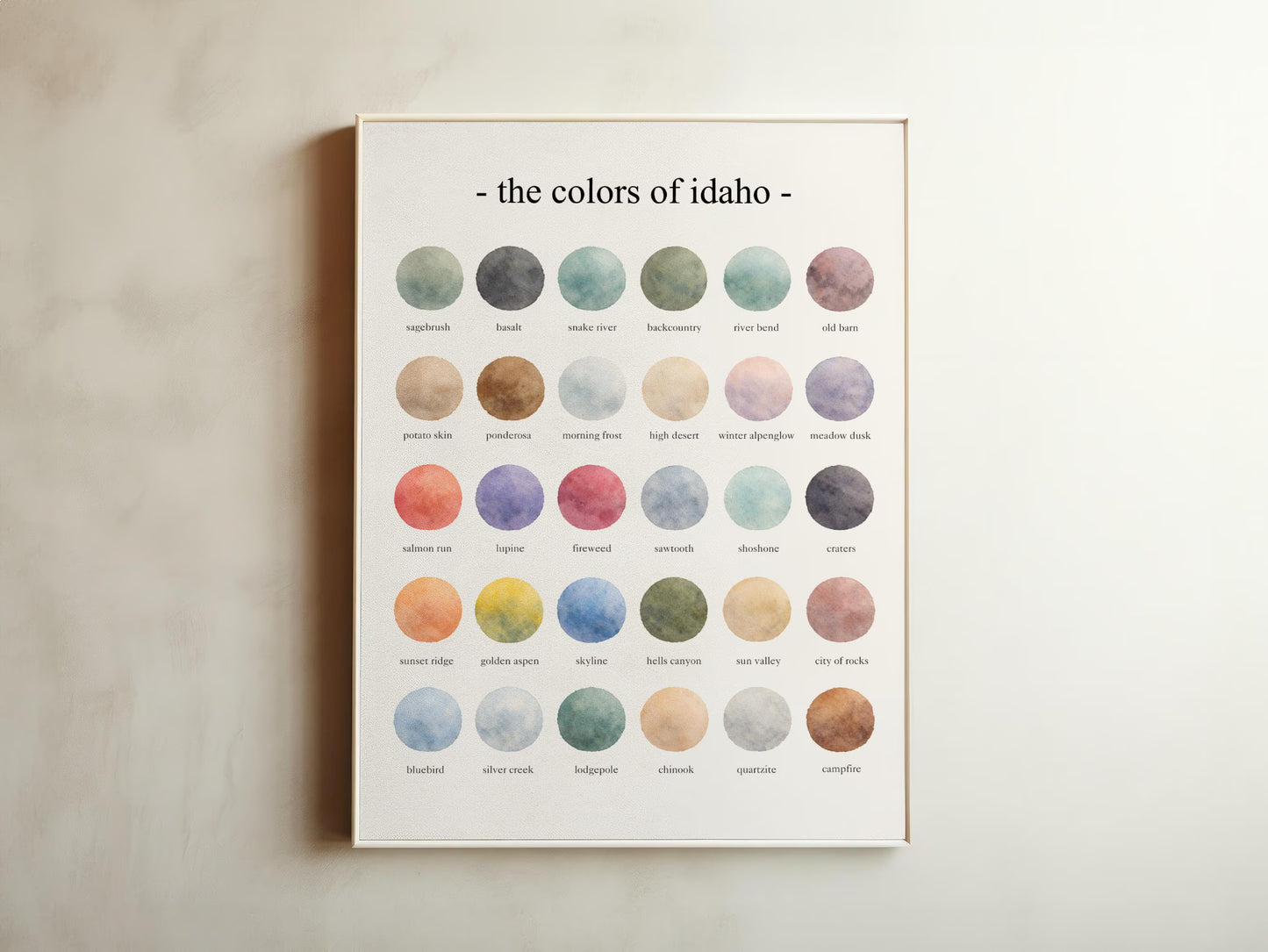 The Colors of Idaho - Watercolor Print