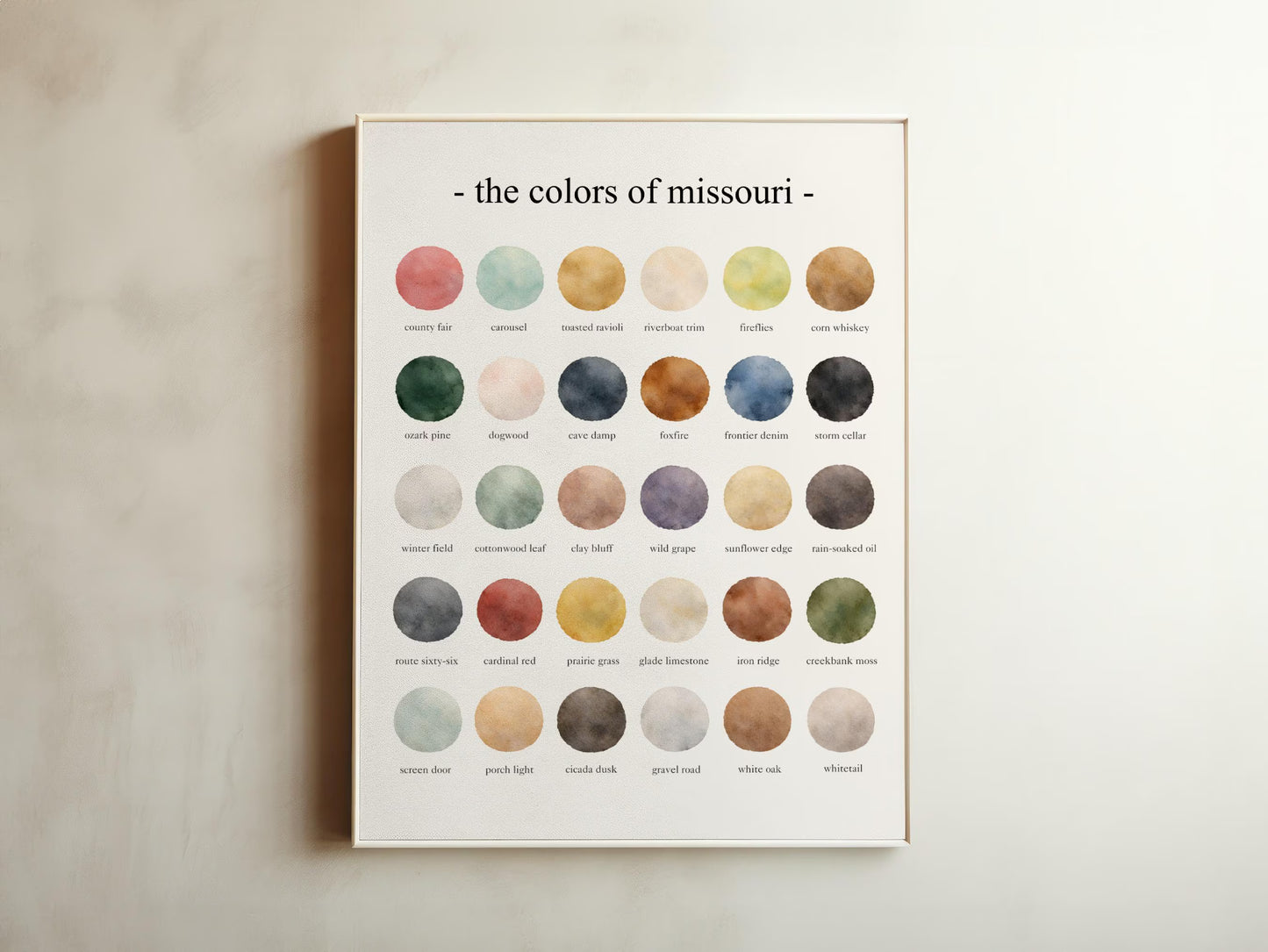 The Colors of Missouri - Watercolor Print