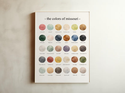 The Colors of Missouri - Watercolor Print