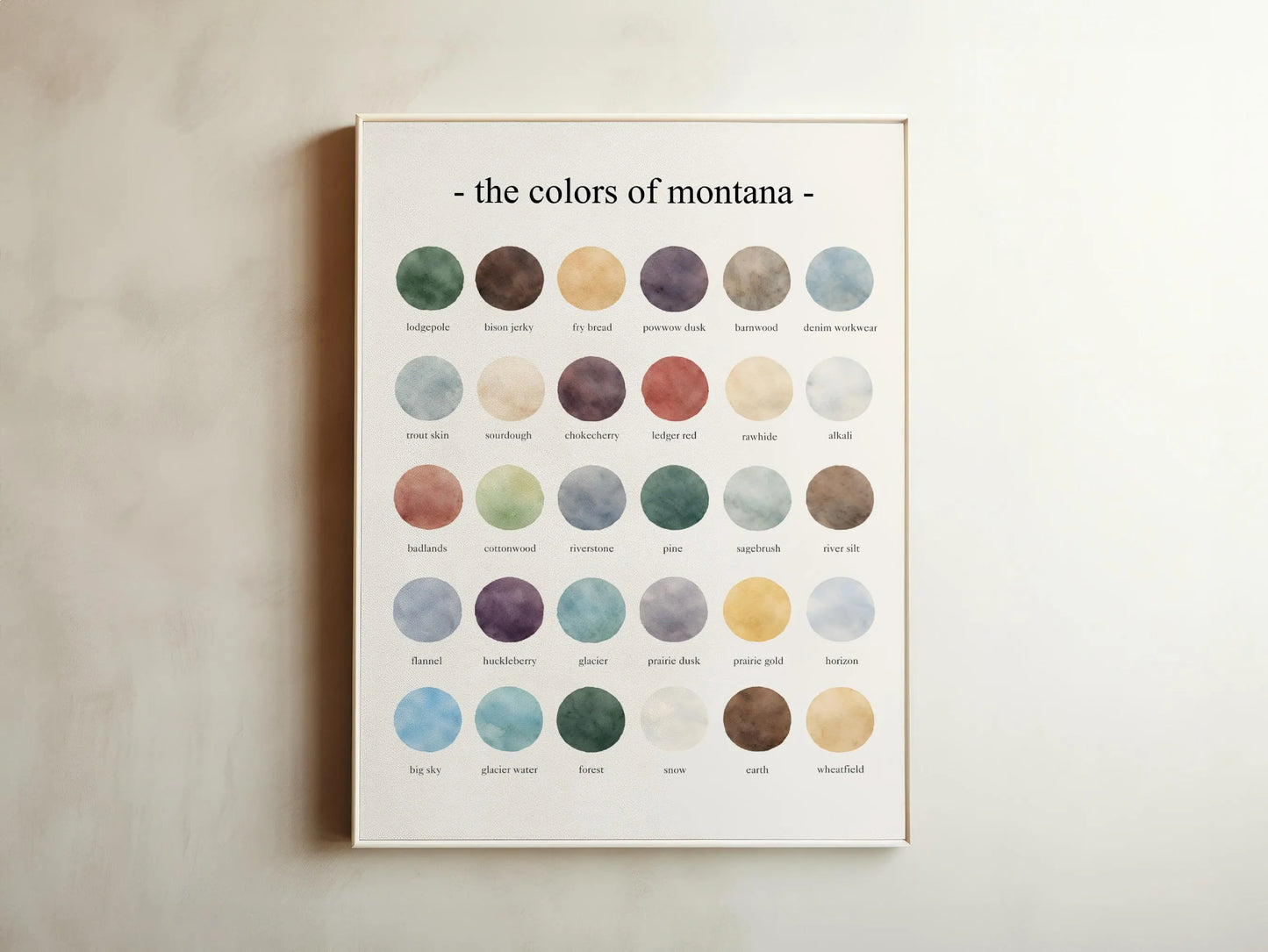 The Colors of Montana - Watercolor Print