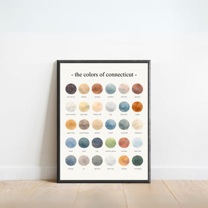 The Colors of Connecticut - Watercolor Print