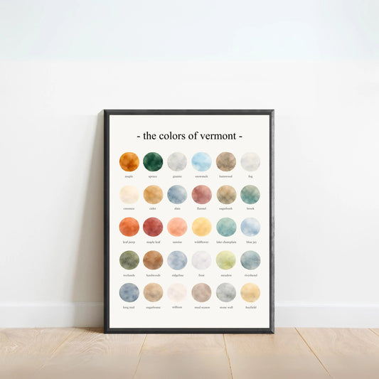 The Colors of Vermont - Watercolor Print
