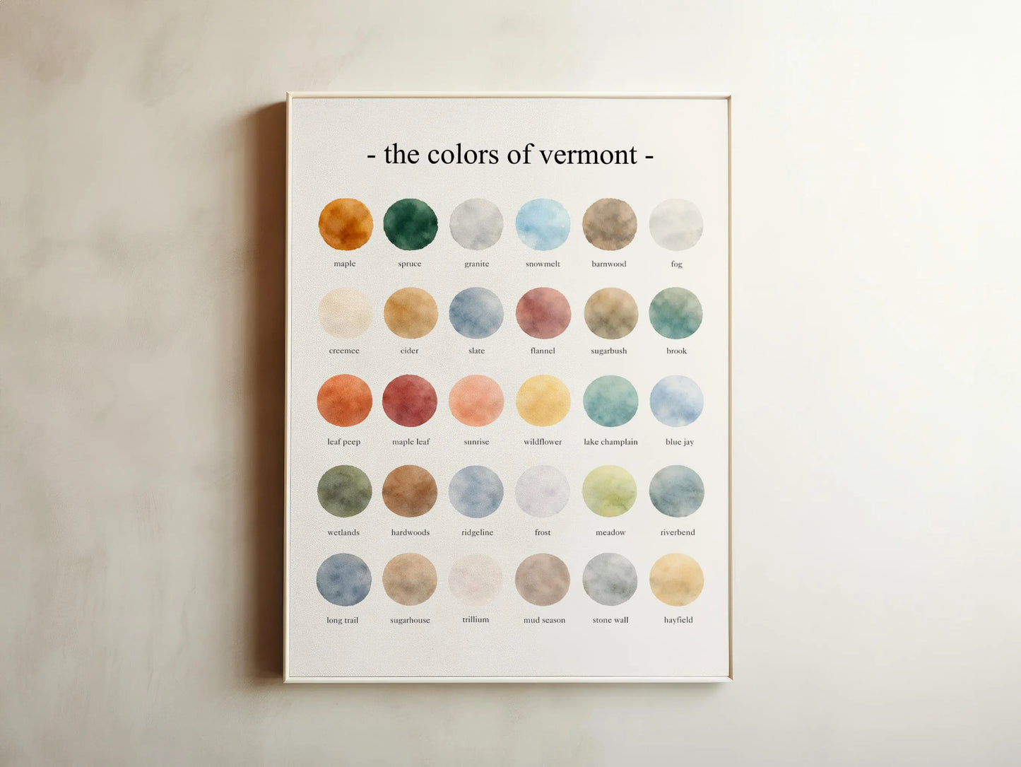 The Colors of Vermont - Watercolor Print