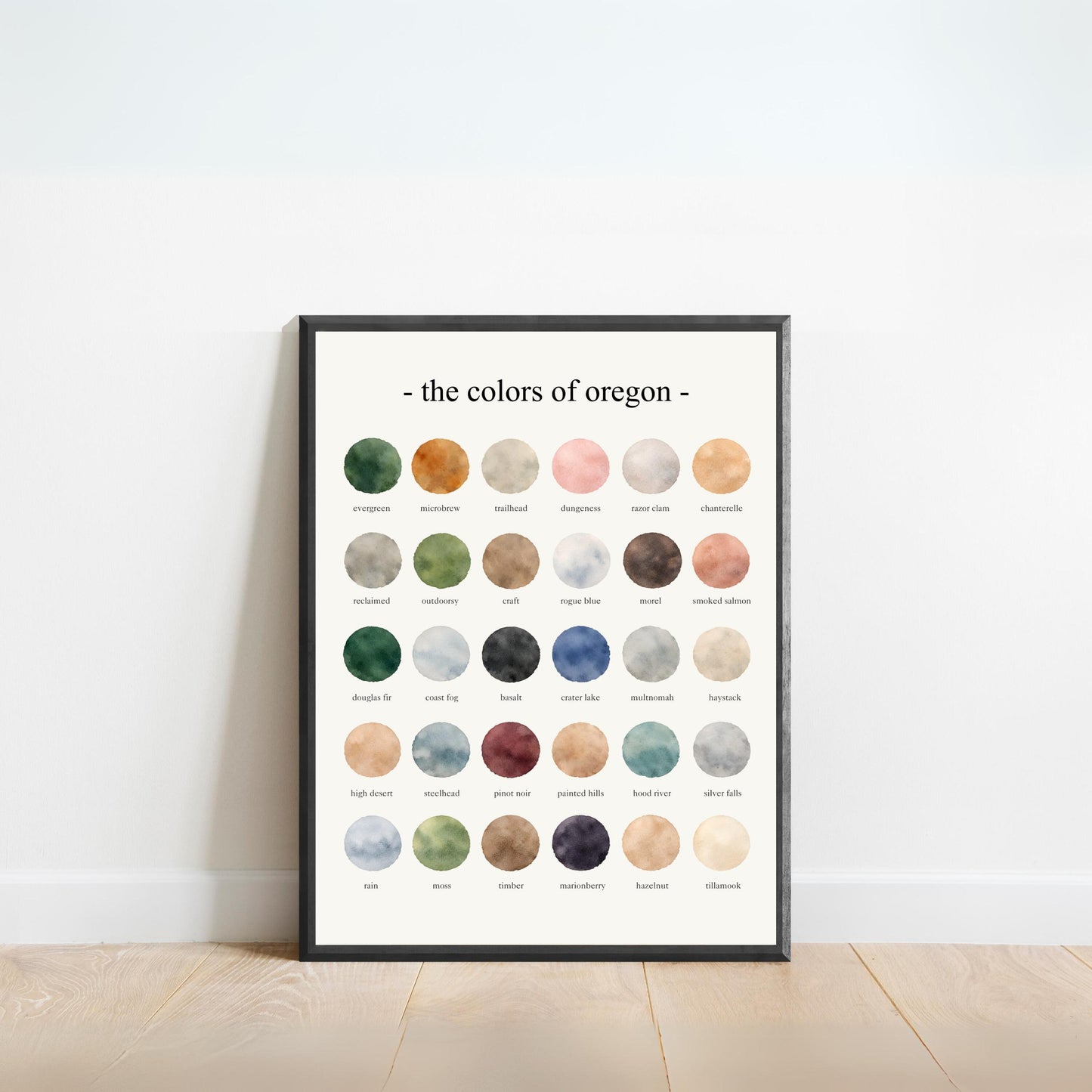 The Colors of Oregon - Watercolor Print