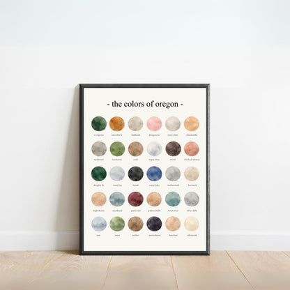 The Colors of Oregon - Watercolor Print