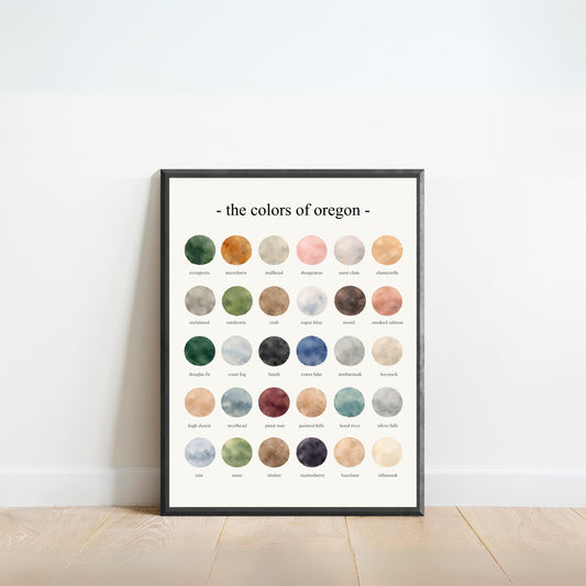 The Colors of Oregon - Watercolor Print